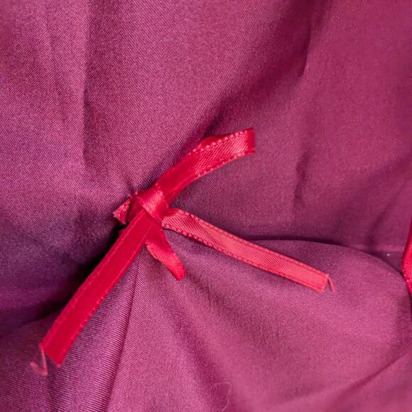 Scala Beaded Prom Dress Maxi Gown S Red Pink Silk Y2K Fairy Y2K Modest Gatsby - Picture 15 of 16